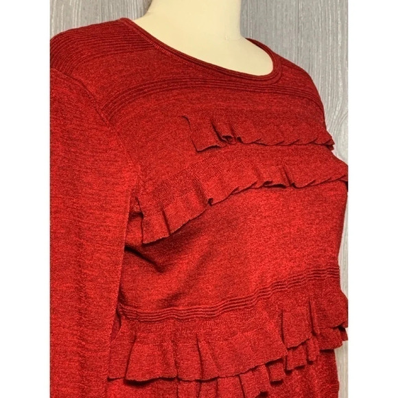Diane von Furstenberg Cranberry Bennie Sweater M - Picture 2 of 4
